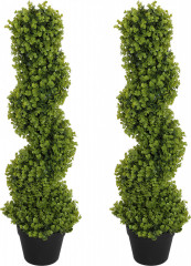 Sada 2 umělých spirálovitých eukalyptů 90 cm | zelená č.1
