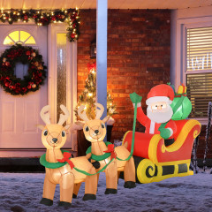 Nafukovací LED Santa Claus se saněmi č.1