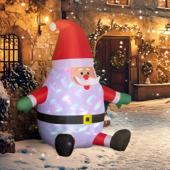 Nafukovací Santa Claus s rotující světelnou koulí