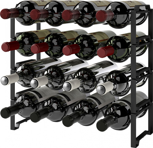 Stojan na 16 lahví vína | černý č.3