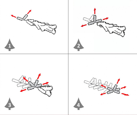 Umělý vánoční mini stromeček s cesmínou | zelený č.3