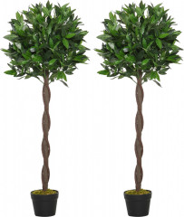 Sada 2 umělých vavřínů 120 cm | zelená č.1
