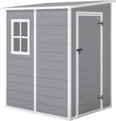 Kůlna na nářadí 1,54 m³, 122 x 149 x 192/177 cm | šedá č.1