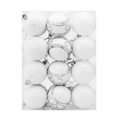 Vánoční ozdoby sada 24 kusů | bílé č.1