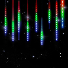 Vánoční LED vodopád | barevný č.1
