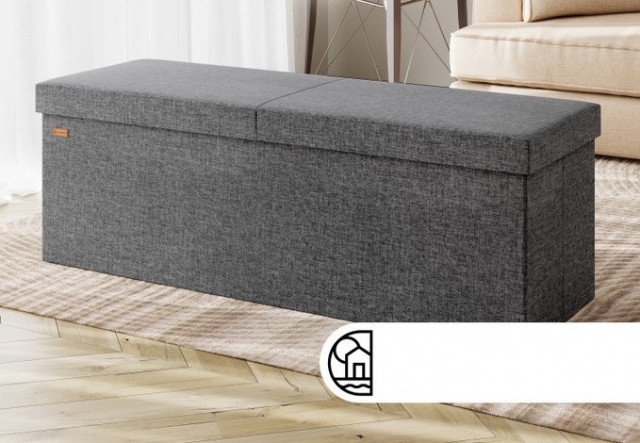Úložná lavice 115x38x38cm | tmavě šedá č.4