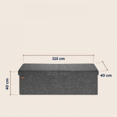 Úložná lavice 115x38x38cm | tmavě šedá č.3
