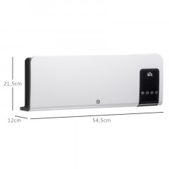 Nástěnné topné těleso s ventilátorem | bílé č.3