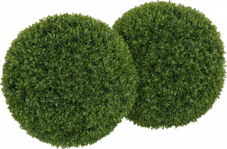 Sada 2 umělých zimostrázových koulí 40 cm | zelené