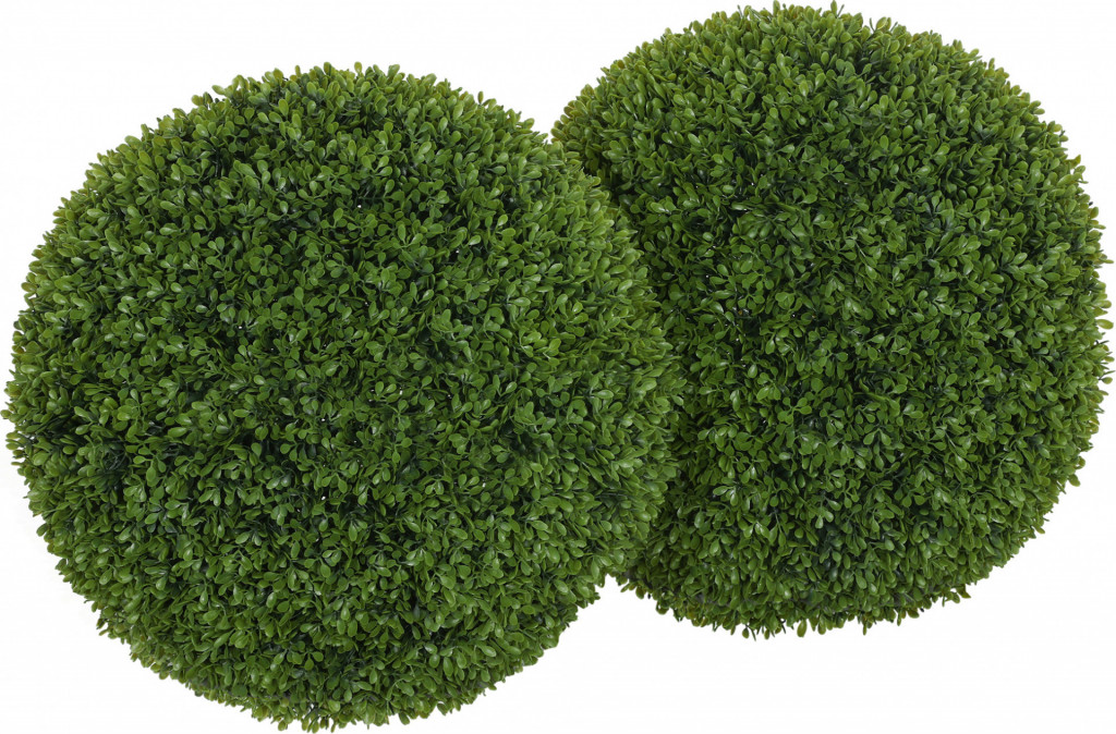 Sada 2 umělých zimostrázových koulí 40 cm | zelené