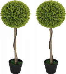 Sada 2 umělých eukalyptů 90 cm | zelené č.1