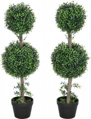 Sada 2 umělých zimostrázů 91,6 cm | zelené č.1