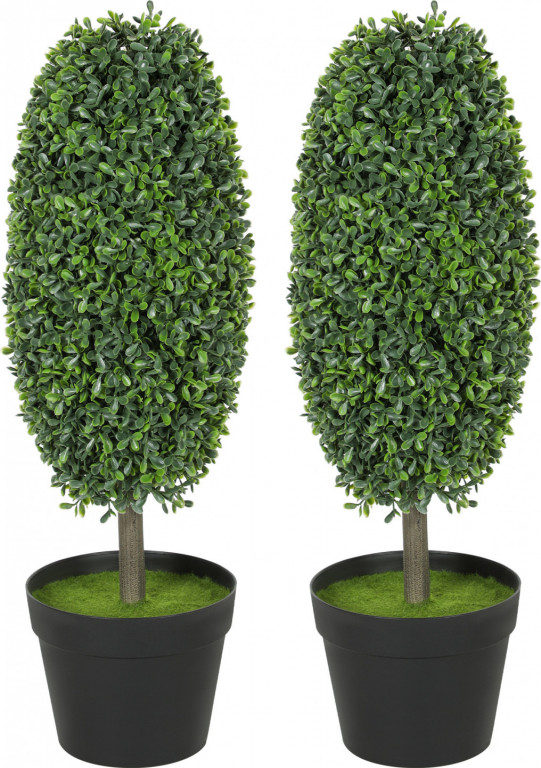 Sada 2 umělých zimostrázů 60 cm | zelené