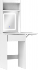 Toaletní stolek s LED osvětlením, 3 barvy světla | bílý č.1