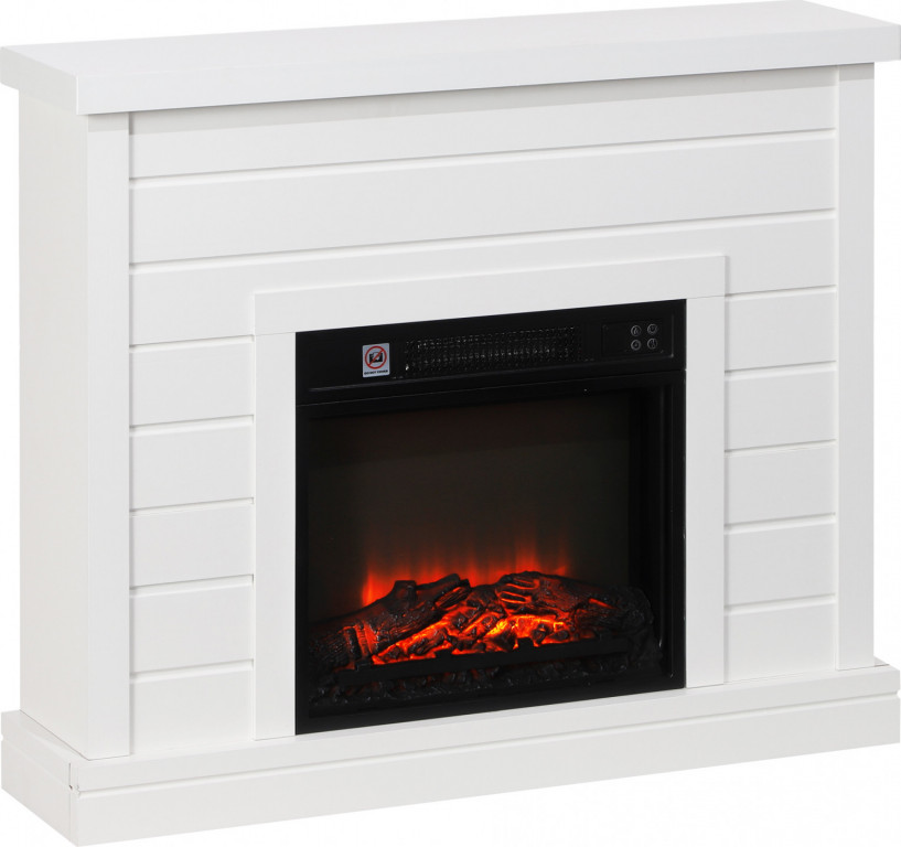 Elektrický krb s ohřevem | černý