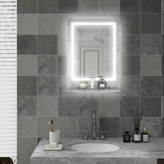 Stylové koupelnové zrcadlo s LED osvětlením 70 x 50 cm