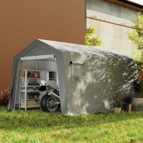 Nepromokavý garážový stan, 300 x 447 x 255 cm | světle šedý č.2