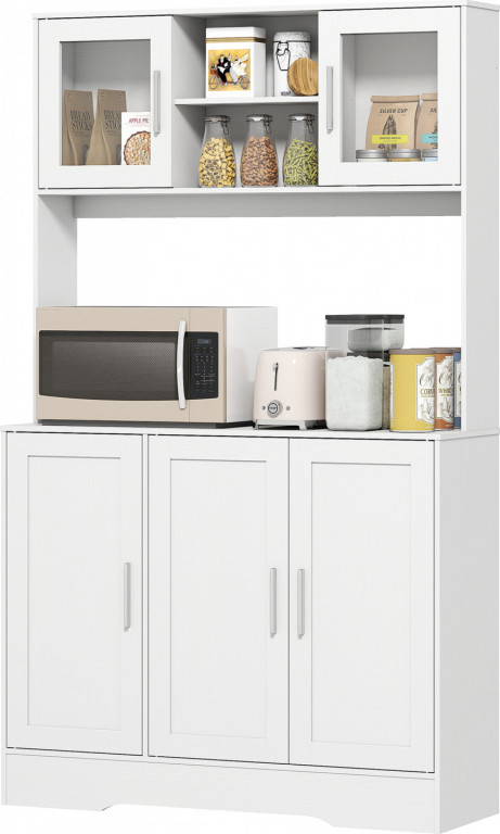 Vysoká kuchyňská skříňka s pracovní deskou | bílá