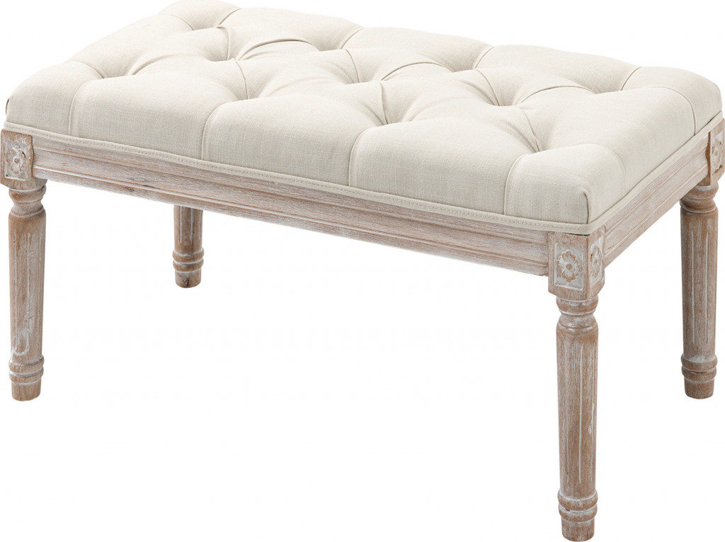 Podnožka s čalouněným sedákem | krémově bílá