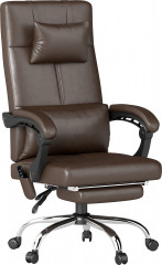 Ergonomická manažerská židle s vyhříváním | kávově hnědá č.1