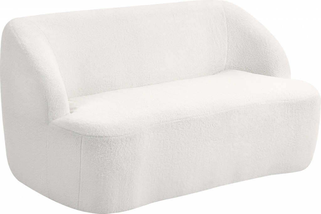 2místná čalouněná pohovka s područkami | krémově bílá