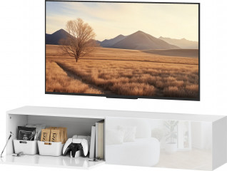 Závěsná TV skříňka | bílá č.1