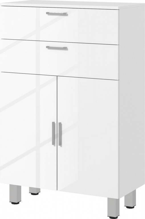 Koupelnová skříňka se 2 zásuvkami 60 x 30 x 93 cm | bílá