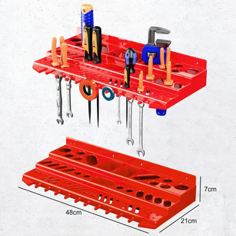 54dílná nástěnná deska na nářadí 95x54cm | černá/červená č.6