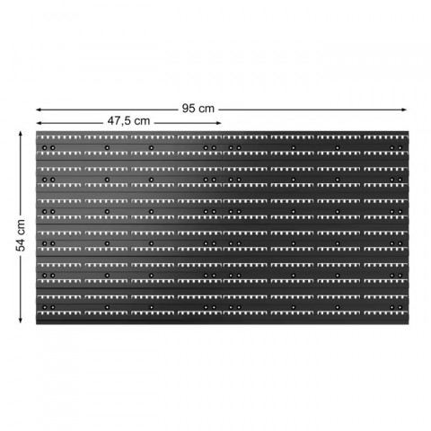 54dílná nástěnná deska na nářadí 95x54cm | černá/červená č.5