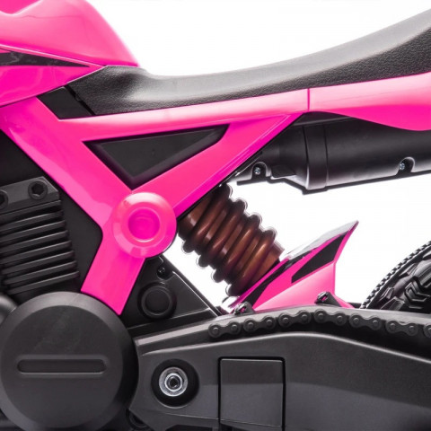 Dětská elektrická motorka s tréninkovými koly | růžová č.5