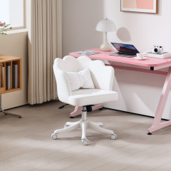 Kancelářská židle s mašlovým polštářem petal design | bílá č.1