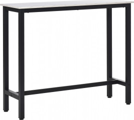 Barový stůl s mramorovým vzhledem, 120 x 40 x 100 cm | bílý + černý