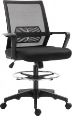 Ergonomická židle s nastavitelným kroužkem na nohy | černá č.1