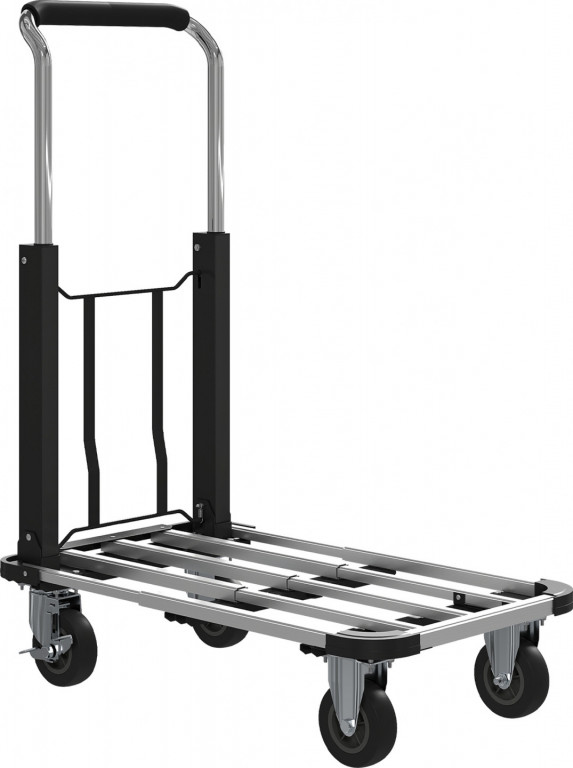 Plošinový přepravní vozík s nosností max 150 kg | stříbrný