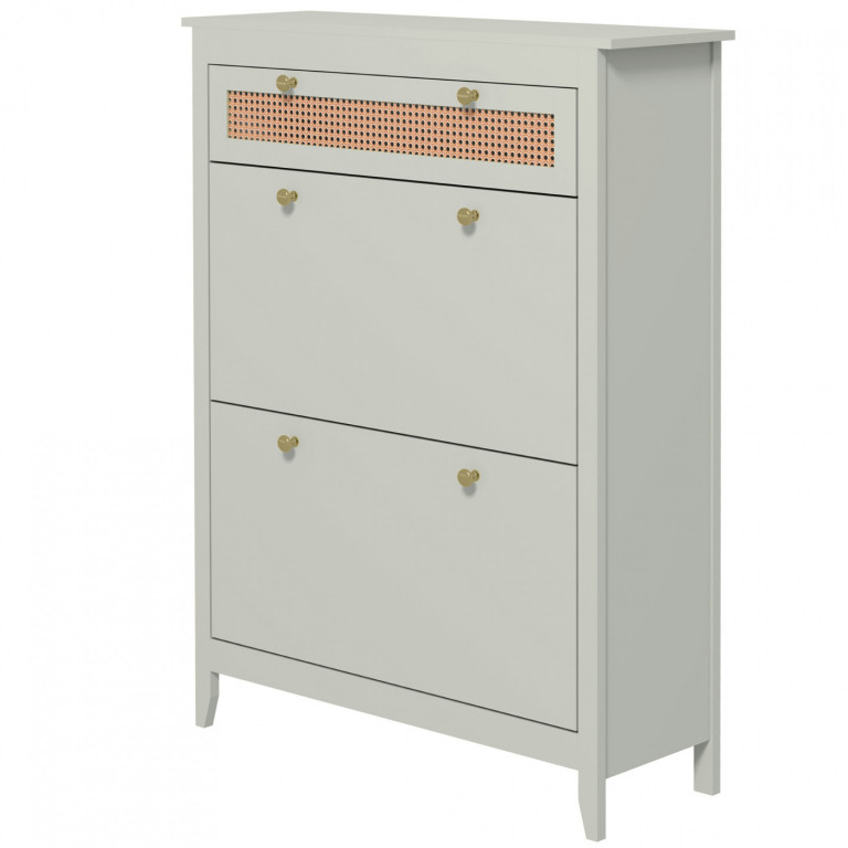 Výklopný botník se 2 záklopkami, 88 x 30 x 120 cm | zelený