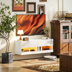 TV stolek s LED osvětlením 120 x 35 x 40,5 cm | bílý č.1