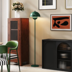 Stojací lampa s elegantním kulatým stínidlem | zelená č.1