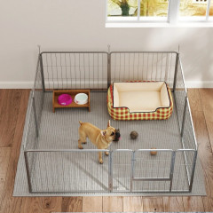 Výběh pro štěňata 160x160x60 cm | stříbrný č.2