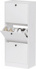 Botník s nastavitelnou přepážkou na 12 párů bot, 47 x 28 x 115 cm | bílý č.1