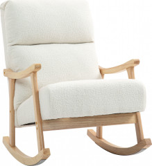 Ergonomické houpací křeslo | krémově bílé č.1