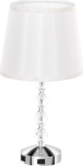 Křišťálová lampa na noční stolek, 23 x 23 x45 cm | stříbrná č.1