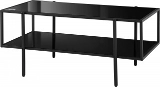 Konferenční stolek se 2 policemi, 100 x 55 x 45,5 cm | černý č.1