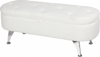 Lavice s úložným prostorem, 114 x 47 x 46,5 cm | bílá