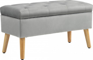 Lavice s úložným prostorem, 102 x 35 x 43 cm | šedá č.1