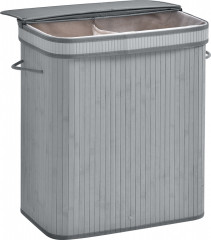 Koš na prádlo s víkem, 100 litrů | šedý č.1
