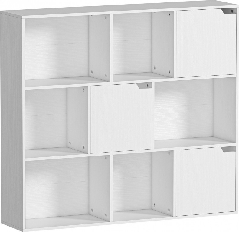 Regál s 9 přihrádkami, 106 x 24 x 95 cm | bílý