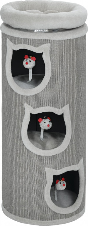 Škrabadlo pro kočky ve tvaru sudu | šedé