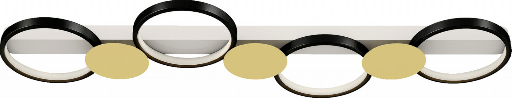 Stmívatelné stropní svítidlo se 4 světly | černé + zlaté