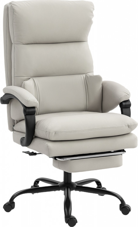 Kancelářská židle s bederní opěrkou | světle šedá