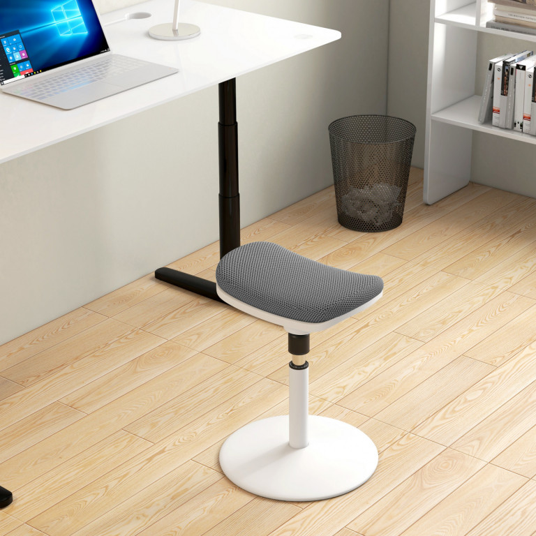 Ergonomická a polstrovaná stolička s nastavením výšky 5°| šedá